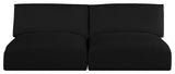 Ease Fabric Upholstered Modular Sofa, Black
