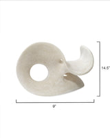Amorphous Table Object, Large, Off White Resin