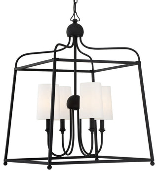 Crystorama Lighting Group 2244 Sylvan 4 Light 22"W Chandelier - Black Forged