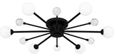 Quoizel QSF6781 Combe 6 Light 30"W Semi-Flush Ceiling Fixture - Matte Black