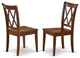 Clarksville Double X-Back Chairs, Mahoganyh Finish, Set of 2