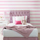 Horizontal Stripe Peel and Stick Vinyl Wallpaper, Pink, 24"w X 60"h