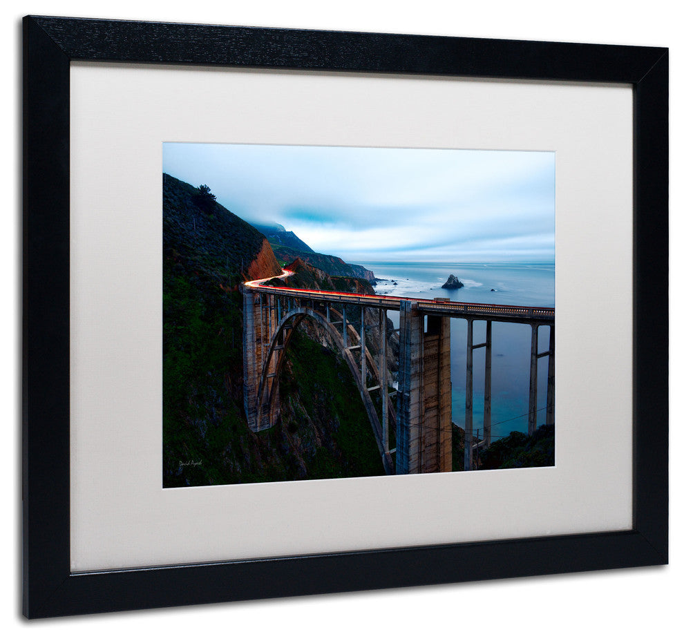 'Big Sur - Bixby Bridge - California-II' Matted Framed Canvas Art by David Ayash