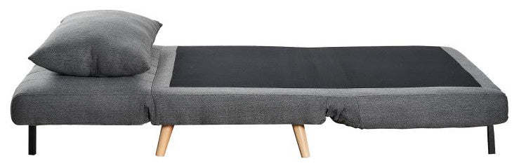 Shaw Convertible Tri-Fold Sleeper Chair with Pillow, Dark Gray