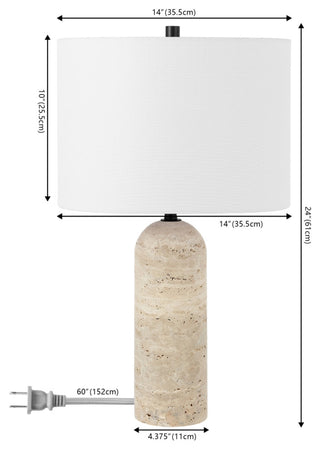 Safavieh Jolene 24" Table Lamp, Ivory