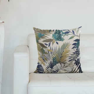 Camellia Floral Multi Color Luxury Throw Pillow, 24"x24"