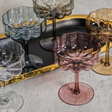 Reinhard 4-Piece Set Handblown Coupe Glasses, Clear