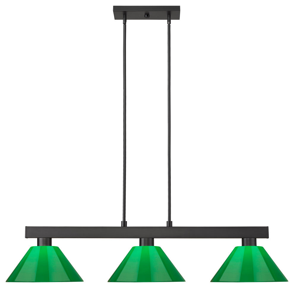 Zlite 152MB-PGR 3-Light Billiard Light, Green