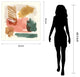 "Ochre Echo" Abstract Wall Art Frameless Free Floating Tempered Glass Print