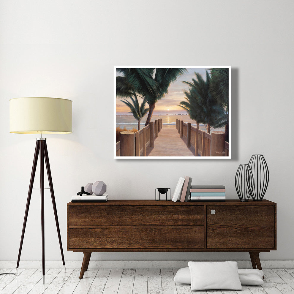 "Palm Promenade" Digital Paper Print by Diane Romanello, 50"x38"