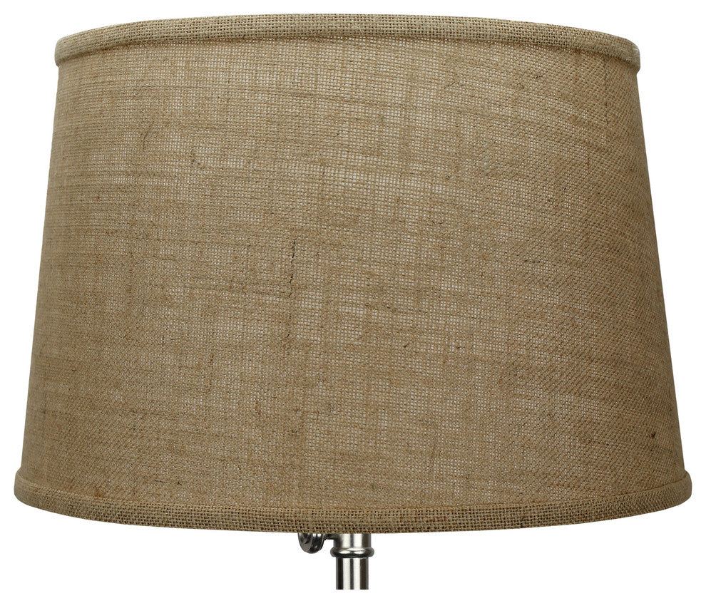 Fenchel Shades, 13"x15"x10" Spider Attachment Lamp Shade, Burlap Natural