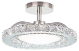 Clara LED Semi-Flush Mount in Brushed Nickel