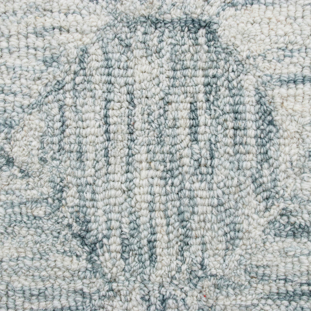 Estelle Contemporary Geometric Hand-Tufted Wool Area Rug, Gray, 9' X 12'