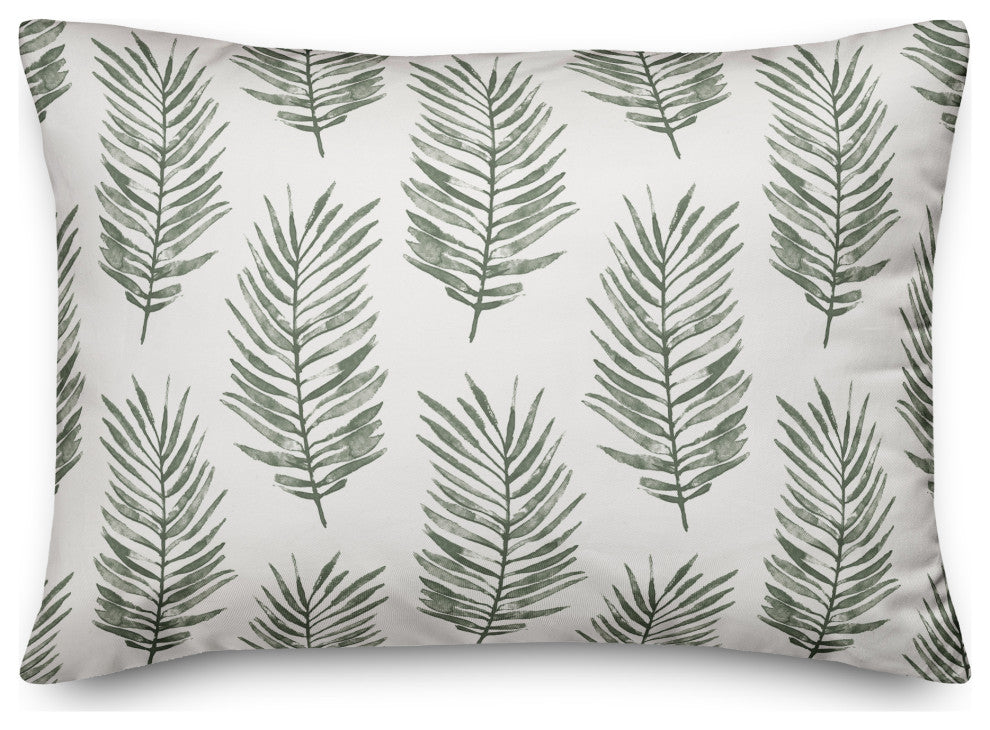 Green Fern Pattern 14x20 Indoor/Outdoor Pillow