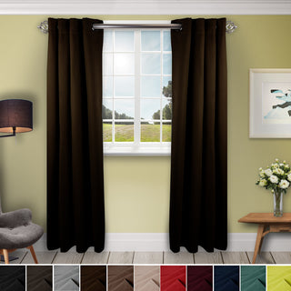 Heavy Duty Drapery Single Panel, Chocolate, 150"x96"