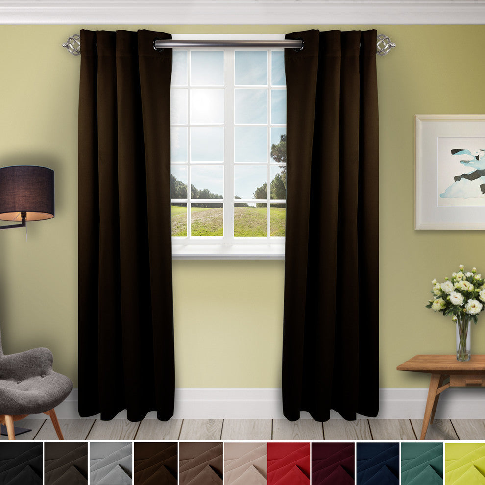 Heavy Duty Drapery Single Panel, Chocolate, 150"x96"