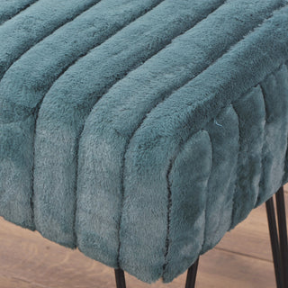 Serenta Super Mink Ottoman, Dark Teal, 46''x16''x22''