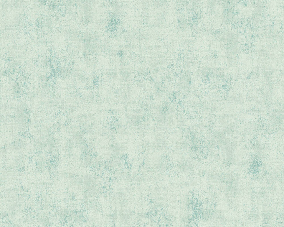 Plain Textured Wallpaper, Random Grainy Spots, 374168, Green Blue, 1 Roll