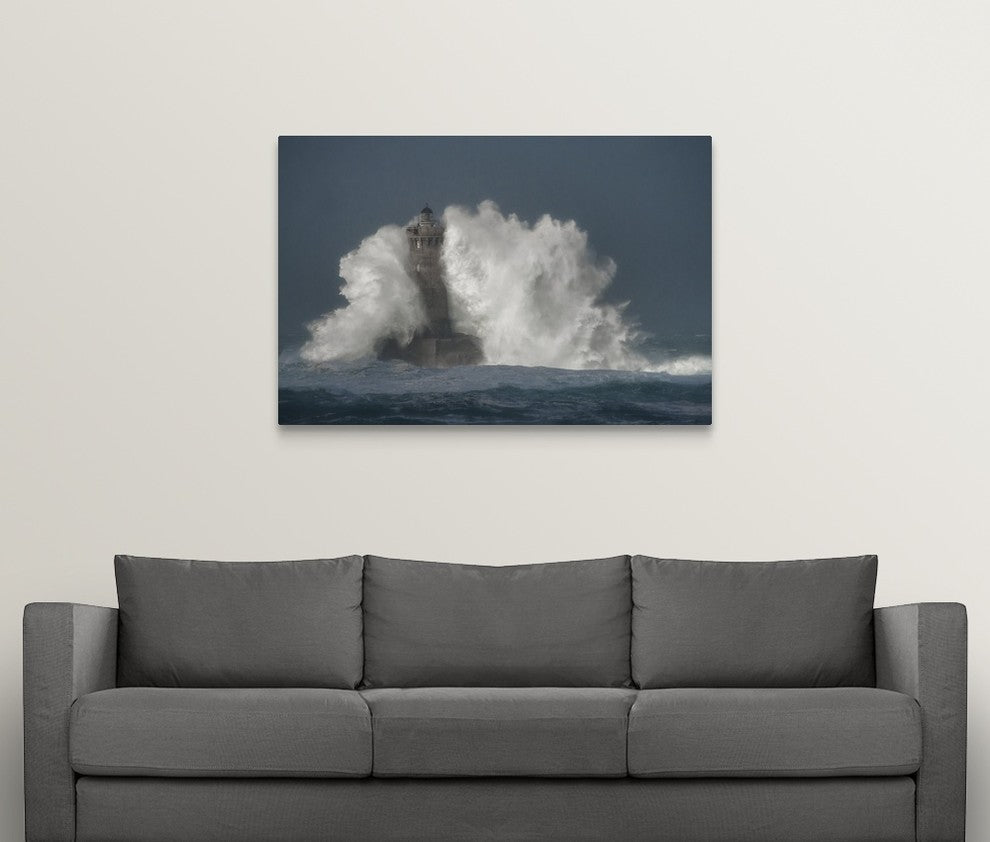 "Bretagne Lighthouse" Wrapped Canvas Art Print, 48"x32"x1.5"