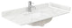 Miranda 42" Single Vanity, Quartz Top, 1-Hole, Black Trim