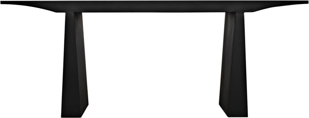 Industrial Matte Black Console Table