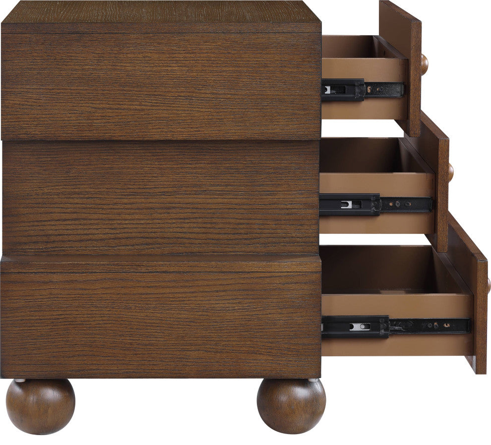 Askew Oak Veneer Nightstand, Brown
