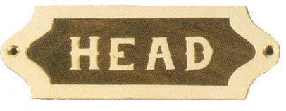 Brass and Wood Head Plaque