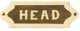 Brass and Wood Head Plaque
