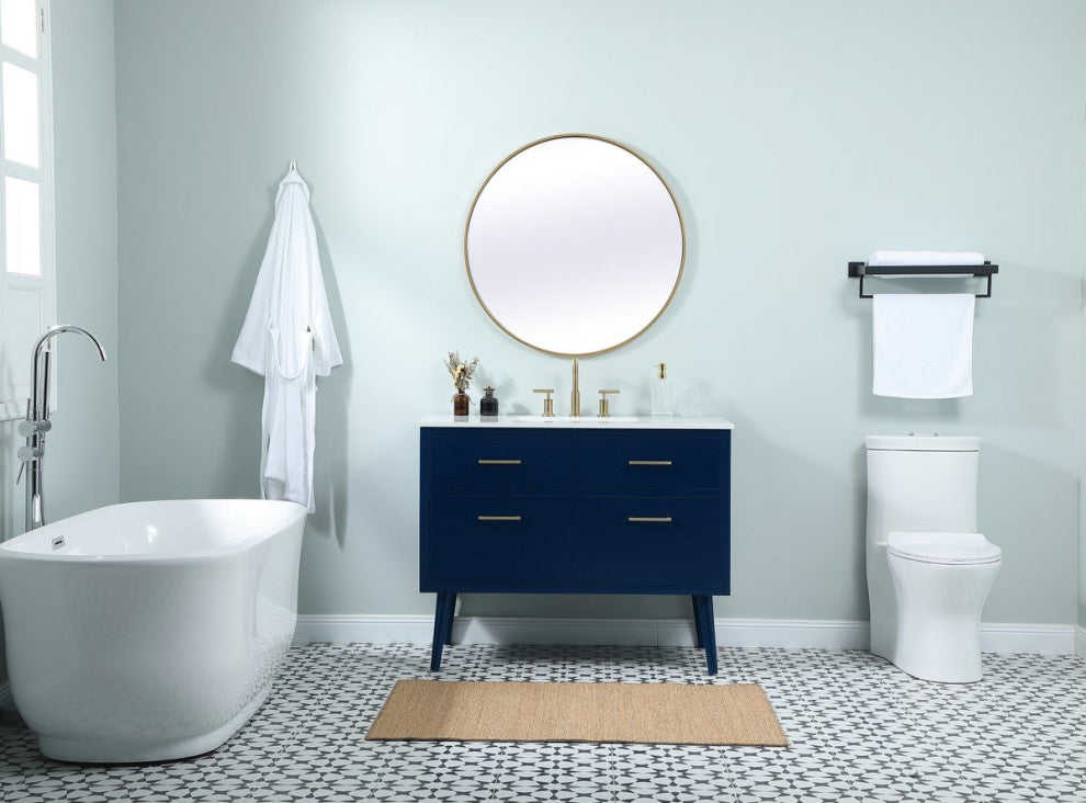 Home Living 42" Bathroom Vanity, Blue