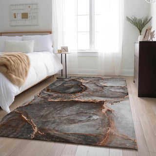 Premium Machine Washable Mayfield AMF525 Peach 9' x 12' Rug