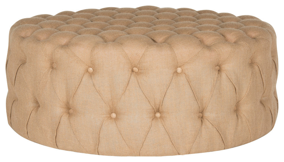 Safavieh Charlene Tufted Ottoman, Beige