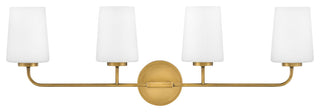 Lark 853454 Kline 4 Light 33"W Bathroom Vanity Light - Heritage Brass