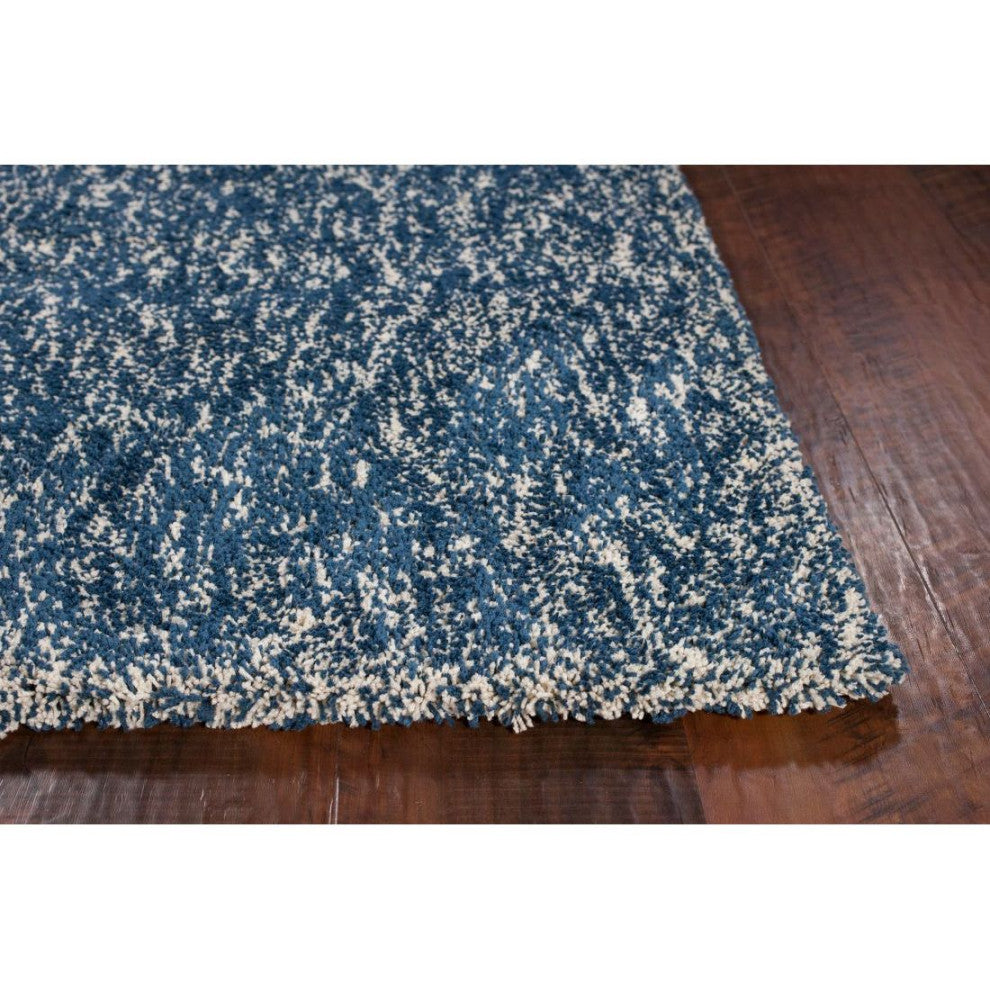 KAS Bliss 1589 Indigo/Ivory Heather Area Rug, 9' x 13'