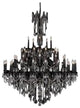 Elegant Rosalia Foyer Hall Light, Dark Bronze Finish With Royal Cut Crystal