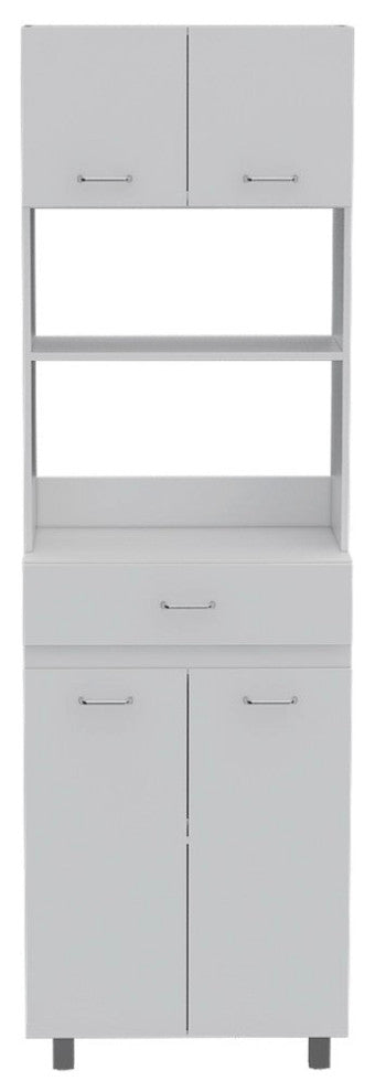Microwave Cabinet Madison, Kitchen, White