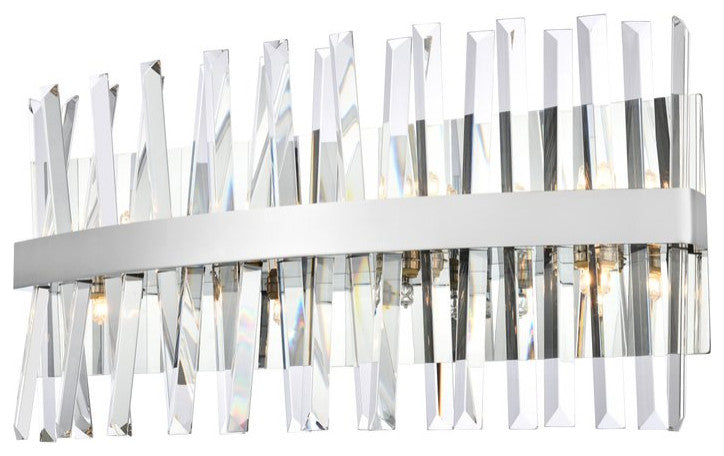 Modern Chrome 8-Light Bath Sconces