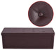 Costway 45''x15''x15'' Large Folding Storage Leather Ottoman Box Stool Brown