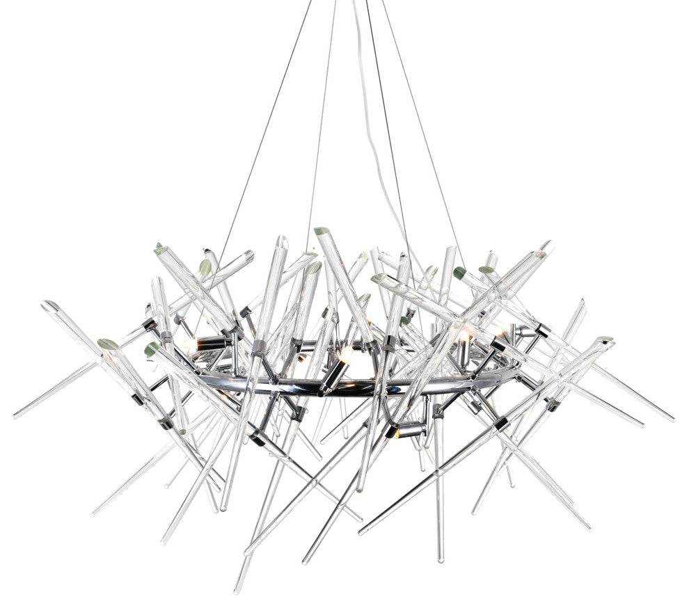 Icicle 12 Light Chandelier With Chrome Finish