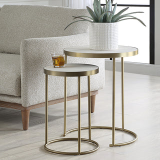 Uttermost Aragon White Nesting Tables Set/2