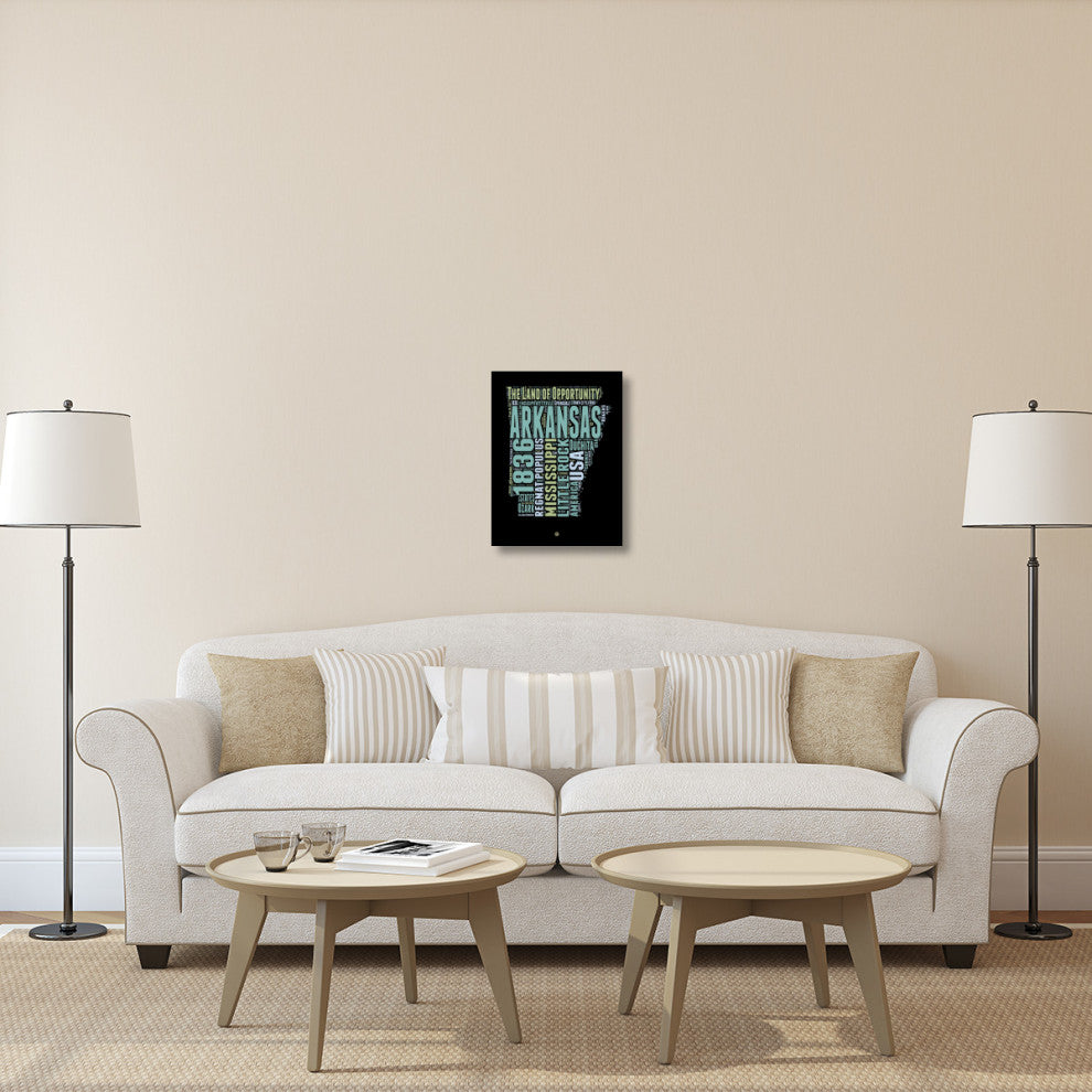 "Arkansas Word Cloud 1" Fine Art Print
