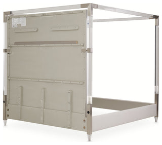 Penthouse Eastern King Canopy Bed, Ash Gray