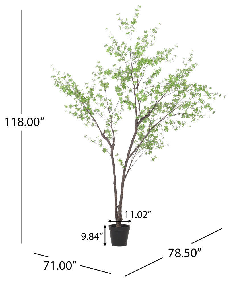 Monadnock Artificial Enkianthus Tree, Green, 78.5 Wx71 Dx118 H