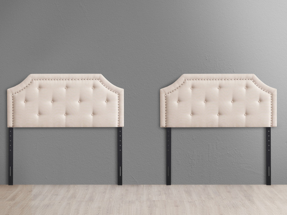 Franklin 61.02" W Beige Queen Expandable Width Headboard