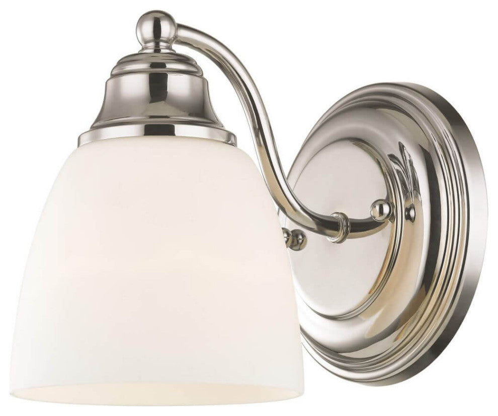 Livex Somerville 1 Light 7" Tall Wall Sconce, Polished Chrome