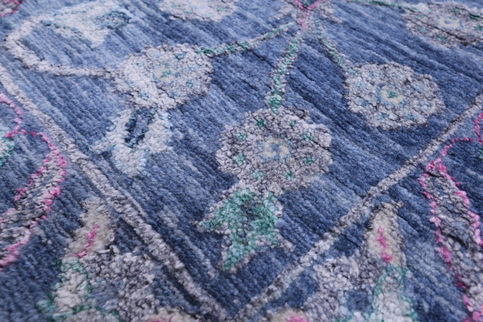 9' 11" X 15' 9" Persian Hand Knotted Wool and Silk Rug Q11887