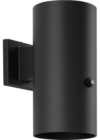 Cylinder 1-Light Black 6" Modern Outdoor Large Wall Light