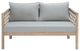 Safavieh Fiji Rope Patio Sofa Darrk Brown/Beige