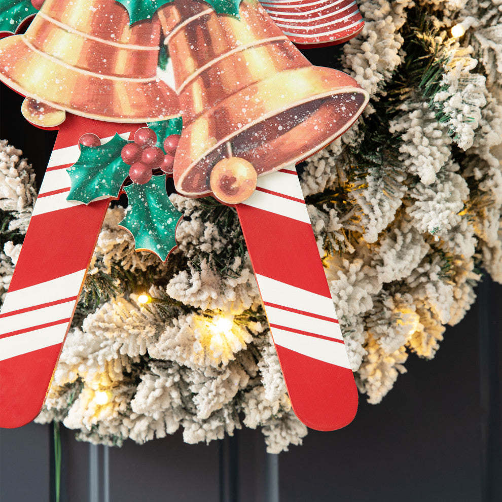 20"H Wooden Christmas Candy Cane Wall Decor
