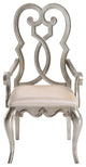 Esteban Arm Chair, Beige Fabric and Antique Champagne