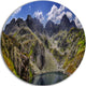 Tatra Mountains Panorama, Landscape Photo Disc Metal Wall Art, 36"